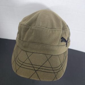 Puma Military Style Hat Cap Buckle One Size Green
